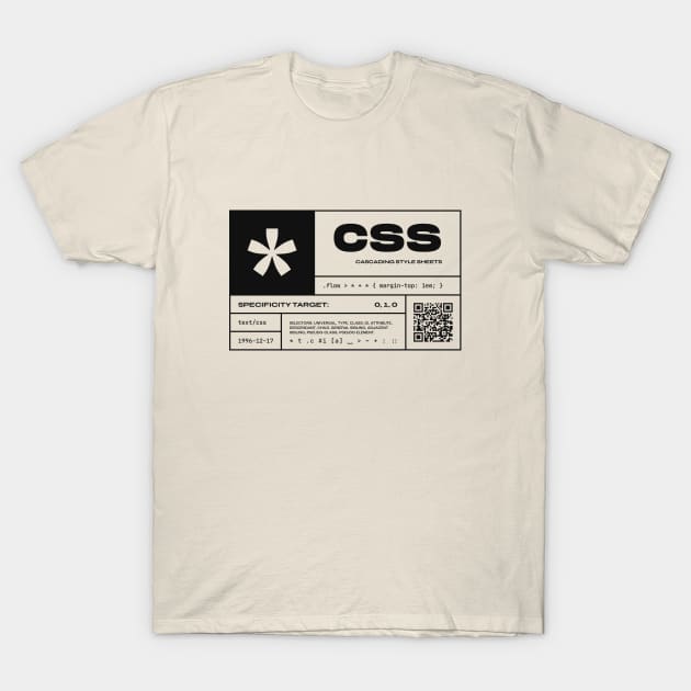 CSS Fact Sheet T-Shirt by chriskirknielsen